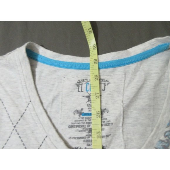 Vintage LL Cool J 1984 Legendary Icon V-Neck Men's Grey T-Shirt Blue & Grey XL - Picture 9 of 9